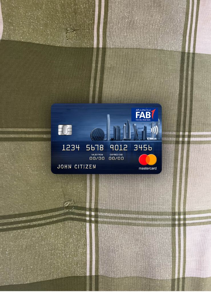 Download UAE First Abu Dhabi bank mastercard photolook front Photoshop template